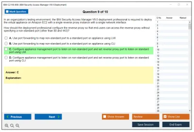 IBM C2150-609 IBM Security Access Manager V9.0 Deployment Practice test exam simulator test engine exam Prep practice test questions answers Image 9