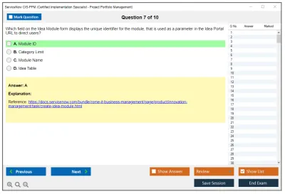 ServiceNow CIS-PPM Certified Implementation Specialist - Project Portfolio Management (PPM) Practice test exam simulator test engine exam Prep practice test questions answers Image 7