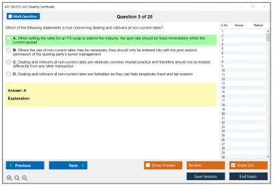 ACI 3I0-012 ACI Dealing Certificate Practice test exam simulator test engine exam Prep practice test questions answers Image 5