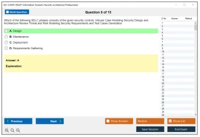 ISC2 CISSP-ISSAP Information Systems Security Architecture Professional Practice test exam simulator test engine exam Prep practice test questions answers Image 9