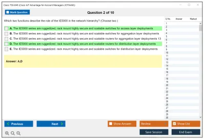 Cisco 700-846 Cisco IoT Advantage for Account Managers (IOTAAM) Practice test exam simulator test engine exam Prep practice test questions answers Image 2