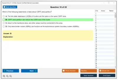 Huawei H12-211 HCNA (Huawei Certified Network Associate) Practice test exam simulator test engine exam Prep practice test questions answers Image 18