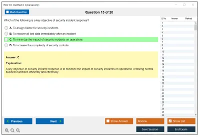 ISC2 CC Certified in Cybersecurity Practice test exam simulator test engine exam Prep practice test questions answers Image 15