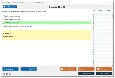 SAP C_HCDEV_03 SAP Certified Development AssociateSAP HANA Cloud 1.0 Practice test exam simulator test engine exam Prep practice test questions answers Image 10