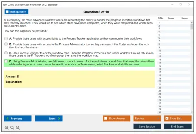 IBM C2070-982 IBM Case Foundation V5.2, Specialist Practice test exam simulator test engine exam Prep practice test questions answers Image 8