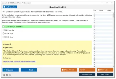 Microsoft AZ-900 Microsoft Azure Fundamentals Practice test exam simulator test engine exam Prep practice test questions answers Image 20