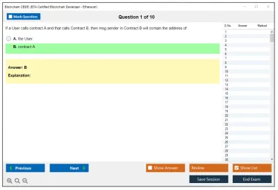 Blockchain CBDE BTA Certified Blockchain Developer - Ethereum Practice test exam simulator test engine exam Prep practice test questions answers Image 1