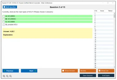 Huawei H11-851 HCNA-VC (Huawei Certified Network Associate - Video Conference) Practice test exam simulator test engine exam Prep practice test questions answers Image 5