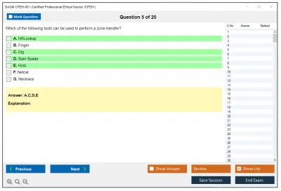 GAQM CPEH-001 Certified Professional Ethical Hacker (CPEH) Practice test exam simulator test engine exam Prep practice test questions answers Image 5