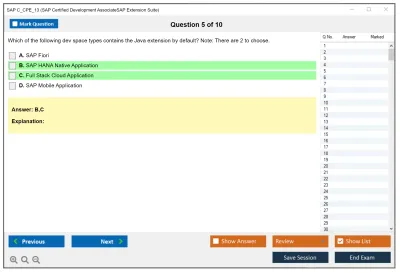 SAP C_CPE_13 SAP Certified Development AssociateSAP Extension Suite Practice test exam simulator test engine exam Prep practice test questions answers Image 5