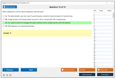 Huawei H13-527 HCIP-Cloud Computing V4.0 Practice test exam simulator test engine exam Prep practice test questions answers Image 15