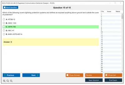 BICSI RCDD-002 BICSI Registered Communications Distribution Designer - RCDD Practice test exam simulator test engine exam Prep practice test questions answers Image 15