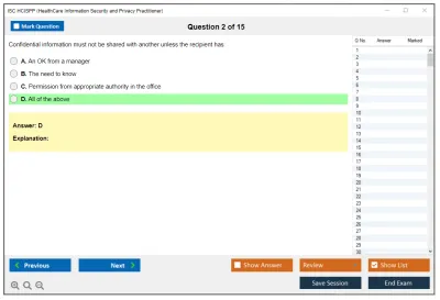 ISC2 HCISPP HealthCare Information Security and Privacy Practitioner Practice test exam simulator test engine exam Prep practice test questions answers Image 2
