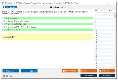 SAP C_BW4HANA_27 SAP Certified Associate - Reporting, Modeling and Data Acquisition with SAP BW/4HANA 2.x Practice test exam simulator test engine exam Prep practice test questions answers Image 2