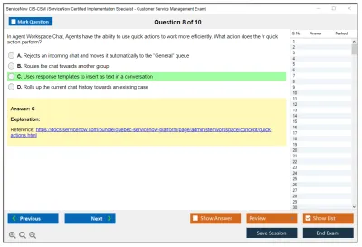 ServiceNow CIS-CSM ServiceNow Certified Implementation Specialist - Customer Service Management Exam Practice test exam simulator test engine exam Prep practice test questions answers Image 8
