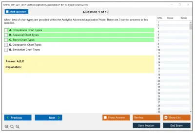 SAP C_IBP_2211 SAP Certified Application AssociateSAP IBP for Supply Chain (2211) Practice test exam simulator test engine exam Prep practice test questions answers Image 1
