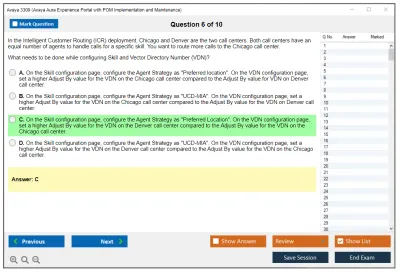 Avaya 3309 Avaya Aura Experience Portal with POM Implementation and Maintenance Practice test exam simulator test engine exam Prep practice test questions answers Image 6