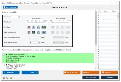 Cisco 648-238 Implementing Cisco Connected Physical Security 1 Practice test exam simulator test engine exam Prep practice test questions answers Image 4