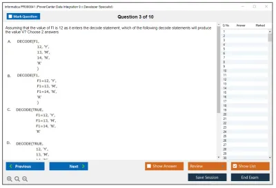 Informatica PR000041 PowerCenter Data Integration 9.x:Developer Specialist Practice test exam simulator test engine exam Prep practice test questions answers Image 3