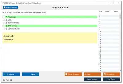 HP HPE6-A81 Aruba Certified ClearPass Expert Written Exam Practice test exam simulator test engine exam Prep practice test questions answers Image 2
