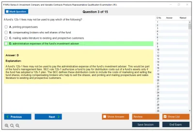 FINRA Series-6 Investment Company and Variable Contracts Products Representative Qualification Examination (IR) Practice test exam simulator test engine exam Prep practice test questions answers Image 3