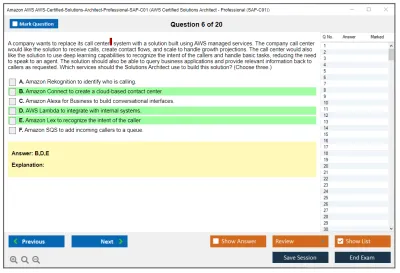 Amazon AWS AWS-Certified-Solutions-Architect-Professional-SAP-C01 AWS Certified Solutions Architect - Professional (SAP-C01) Practice test exam simulator test engine exam Prep practice test questions answers Image 6