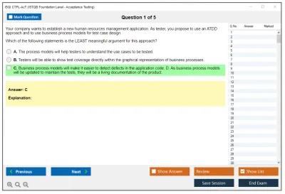 iSQI CTFL-AcT ISTQB Foundation Level - Acceptance Testing Practice test exam simulator test engine exam Prep practice test questions answers Image 1