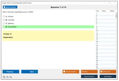 Juniper JN0-412 Cloud, Specialist (JNCIS-Cloud) Practice test exam simulator test engine exam Prep practice test questions answers Image 7