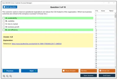 Cisco 820-605 Cisco Customer Success Manager (CSM) Practice test exam simulator test engine exam Prep practice test questions answers Image 3