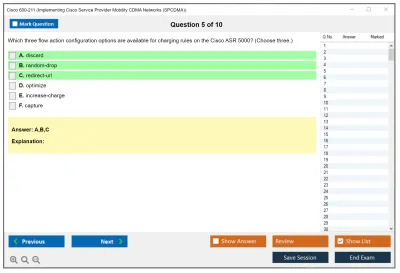 Cisco 600-211 Implementing Cisco Service Provider Mobility CDMA Networks (SPCDMA) Practice test exam simulator test engine exam Prep practice test questions answers Image 5