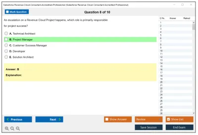 Salesforce Revenue-Cloud-Consultant-Accredited-Professional Salesforce Revenue Cloud Consultant Accredited Professional Practice test exam simulator test engine exam Prep practice test questions answers Image 8