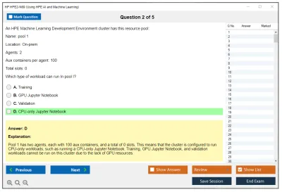 HP HPE2-N69 Using HPE AI and Machine Learning Practice test exam simulator test engine exam Prep practice test questions answers Image 2