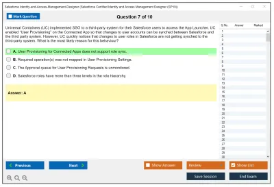 Salesforce Identity-and-Access-Management-Designer Salesforce Certified Identity and Access Management Designer Practice test exam simulator test engine exam Prep practice test questions answers Image 7