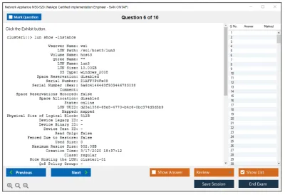 Network Appliance NS0-520 NetApp Certified Implementation Engineer - SAN Specialist ONTAP Practice test exam simulator test engine exam Prep practice test questions answers Image 6