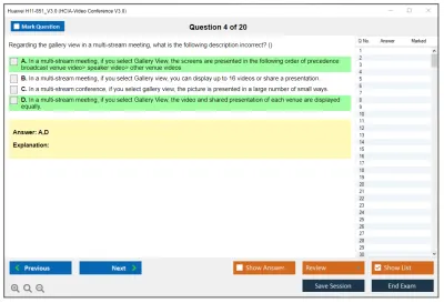 Huawei H11-851_V3.0 HCIA-Video Conference V3.0 Practice test exam simulator test engine exam Prep practice test questions answers Image 4
