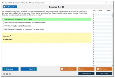 Test Prep CGFNS Commission on Graduates of Foreign Nursing Schools Practice test exam simulator test engine exam Prep practice test questions answers Image 4