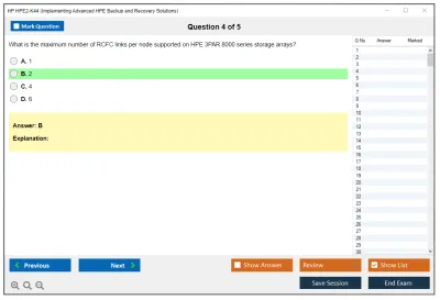 HP HPE2-K44 Implementing Advanced HPE Backup and Recovery Solutions Practice test exam simulator test engine exam Prep practice test questions answers Image 4
