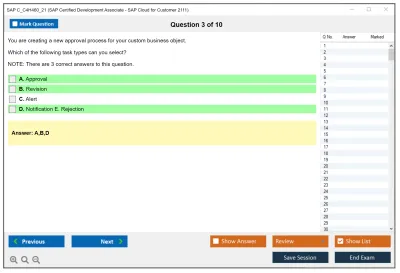 SAP C_C4H460_21 SAP Certified Associate - Developer - SAP Sales and Service Cloud Practice test exam simulator test engine exam Prep practice test questions answers Image 3