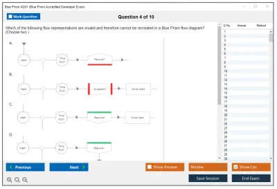 Blue Prism AD01 Blue Prism Accredited Developer Exam Practice test exam simulator test engine exam Prep practice test questions answers Image 4