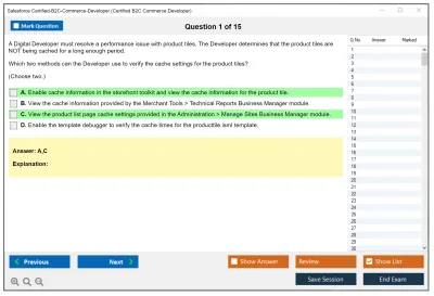 Salesforce Certified-B2C-Commerce-Developer Salesforce Certified B2C Commerce Developer Practice test exam simulator test engine exam Prep practice test questions answers Image 1