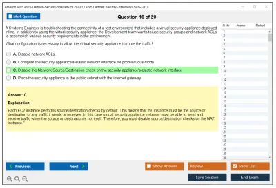 Amazon AWS AWS-Certified-Security-Specialty-SCS-C01 AWS Certified Security - Specialty (SCS-C01) Practice test exam simulator test engine exam Prep practice test questions answers Image 16