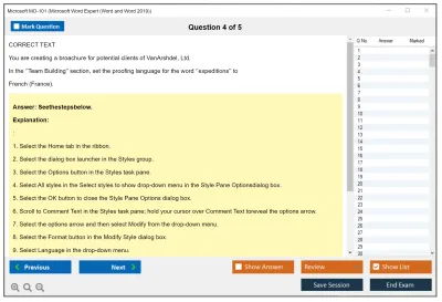 Microsoft MO-101 Microsoft Word Expert (Word and Word 2019) Practice test exam simulator test engine exam Prep practice test questions answers Image 4