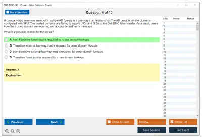 EMC DEE-1421 Expert - Isilon Solutions Exam Practice test exam simulator test engine exam Prep practice test questions answers Image 4
