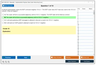EMC DES-5221 Specialist Implementation Engineer Data Center Networking Exam Practice test exam simulator test engine exam Prep practice test questions answers Image 1