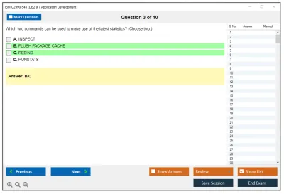 IBM C2090-543 DB2 9.7 Application Development Practice test exam simulator test engine exam Prep practice test questions answers Image 3