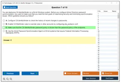 CA Technologies CAT-340 CA Identity Manager r12.x Professional Practice test exam simulator test engine exam Prep practice test questions answers Image 7