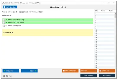UiPath UiPath-RPAv1 UiPath RPA Associate v1.0 Exam (UiRPA) Practice test exam simulator test engine exam Prep practice test questions answers Image 1