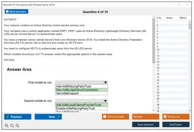 Microsoft 70-742 Identity with Windows Server 2016 Practice test exam simulator test engine exam Prep practice test questions answers Image 4