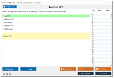 Blockchain CBDH BTA Certified Blockchain Developer – Hyperledger Practice test exam simulator test engine exam Prep practice test questions answers Image 6