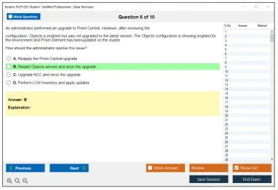 Nutanix NCP-DS Nutanix Certified Professional - Data Services Practice test exam simulator test engine exam Prep practice test questions answers Image 6